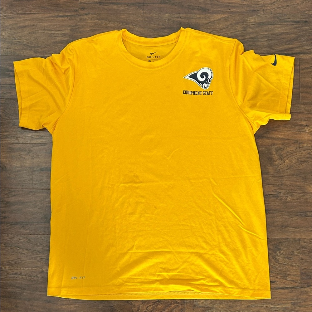 Los Angeles Rams equipment staff  
Nike Men's Bright Yellow Sports Tee